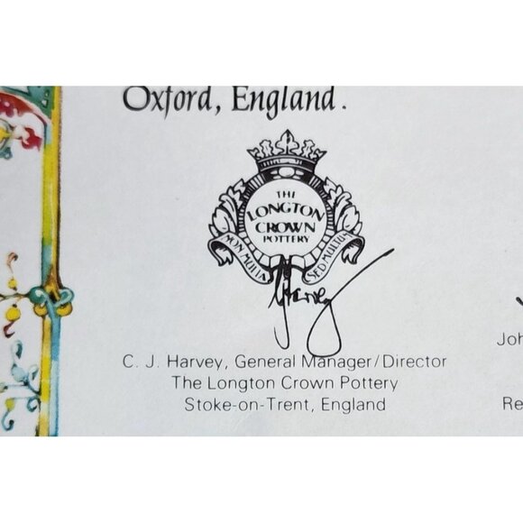 Vintage Longton Crown Pottery The Franklin's Tale Canterbury Tales Collectible - Picture 10 of 14